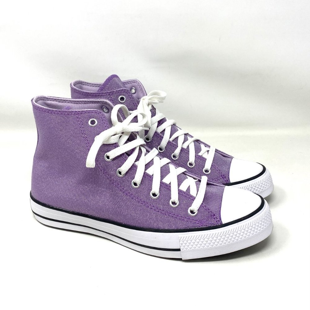 Converse Ctas HI Pale Purple White High Top Shoes Womens Sneakers Canvas 272850F - Picture 7 of 10